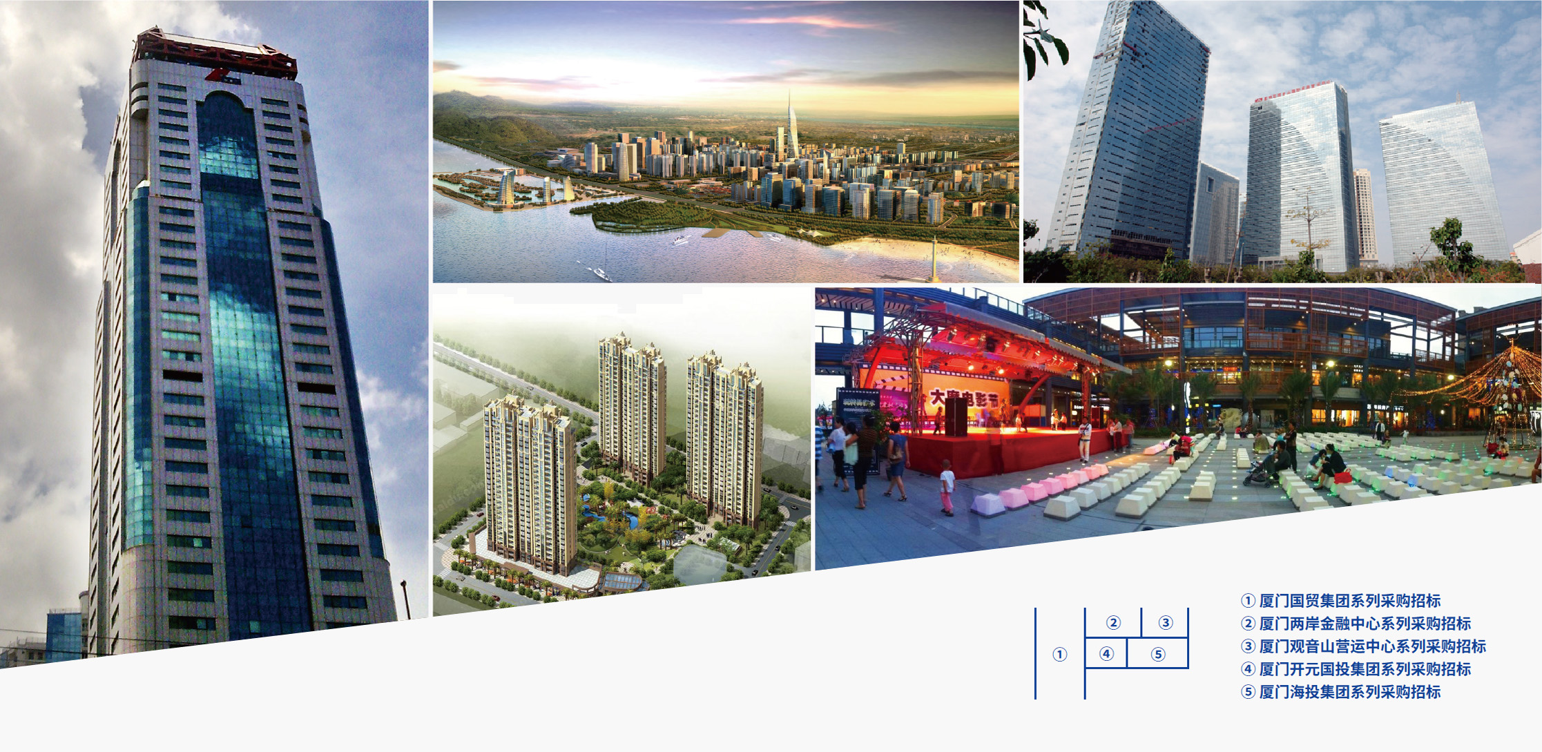 國貿(mào)集團(tuán)、兩岸金融中心、觀音山運(yùn)營中心、開元國投集團(tuán)、海投集團(tuán)